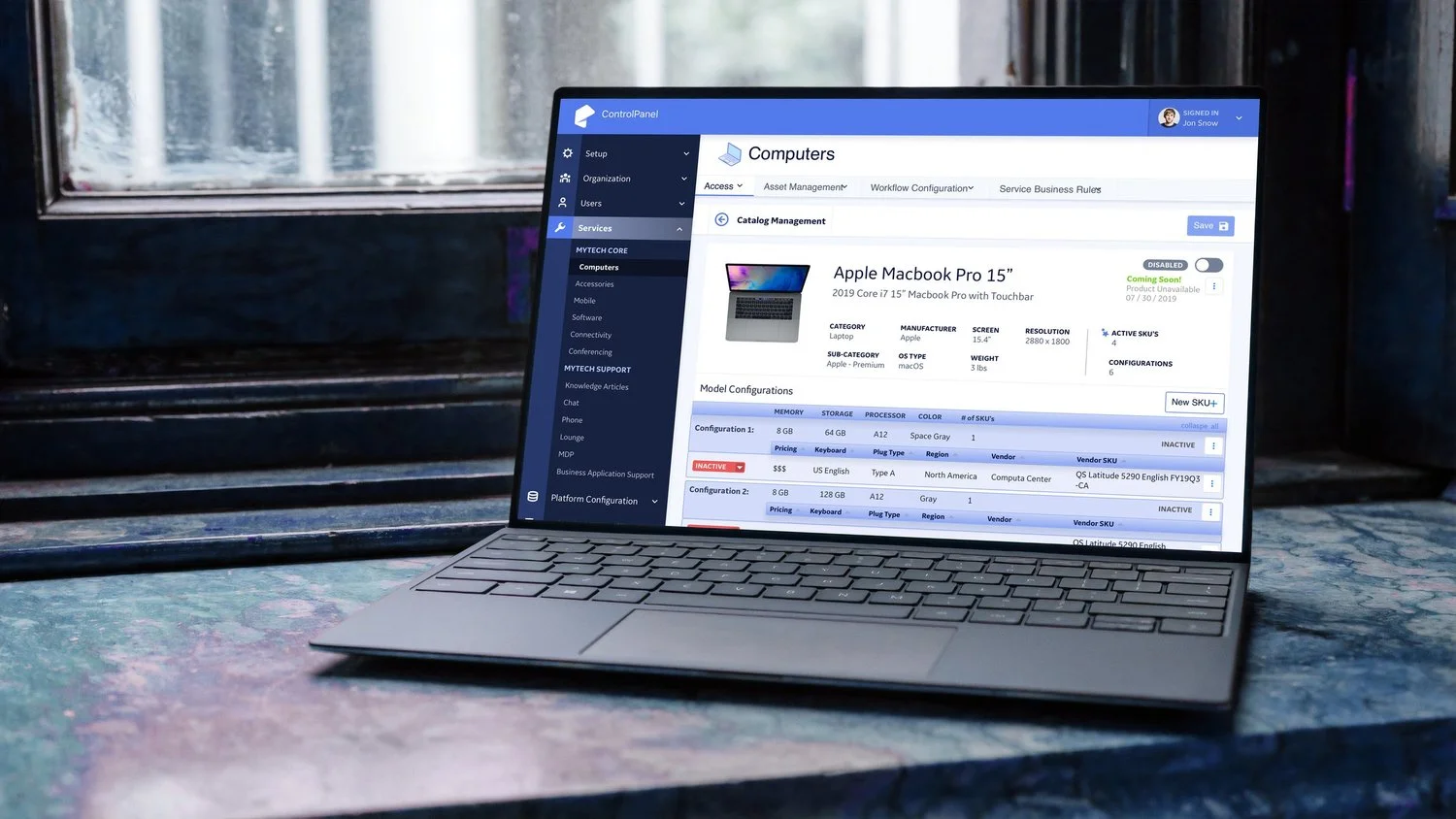 Enterprise hardware catalog in MyTech